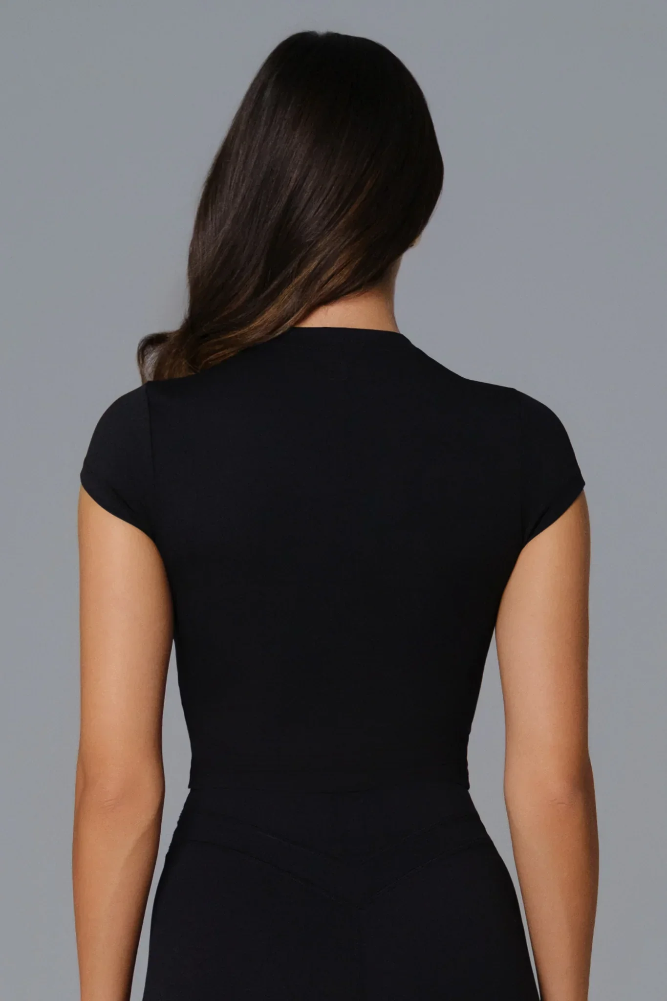 Alexa Crop Top - Black - Image 2