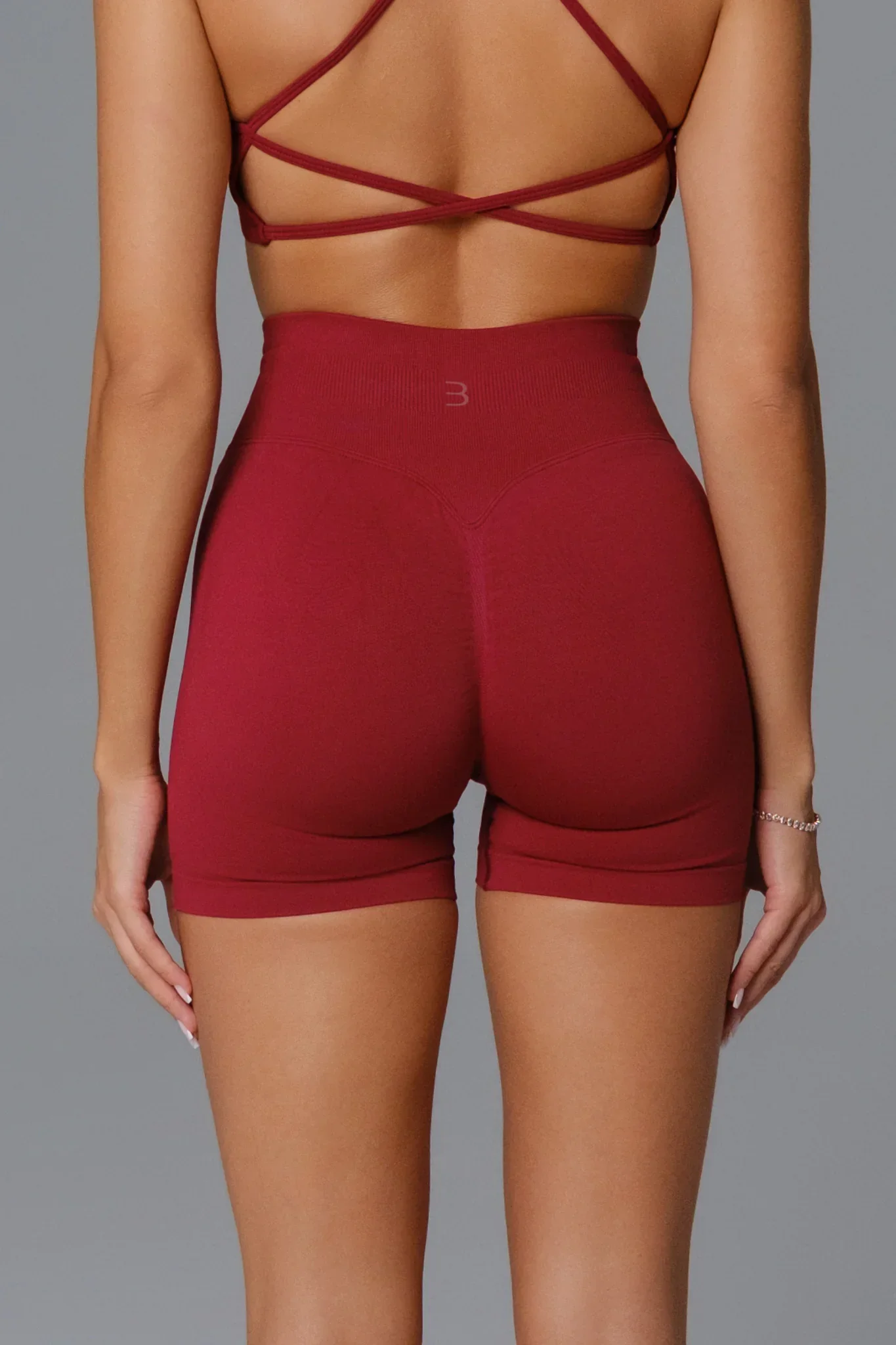 Briana Shorts - Maroon - Image 3