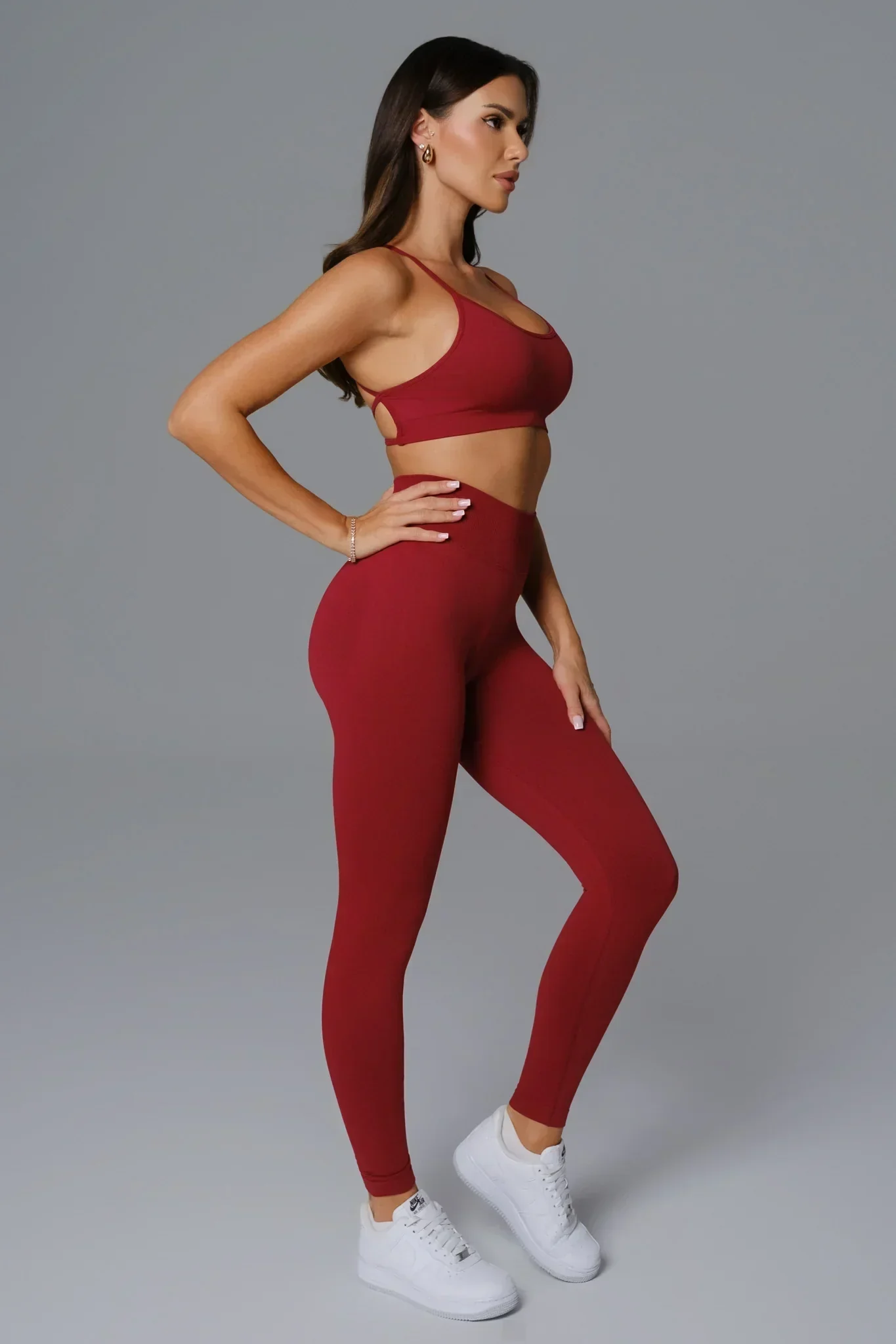 Briana Leggings - Maroon - Image 5