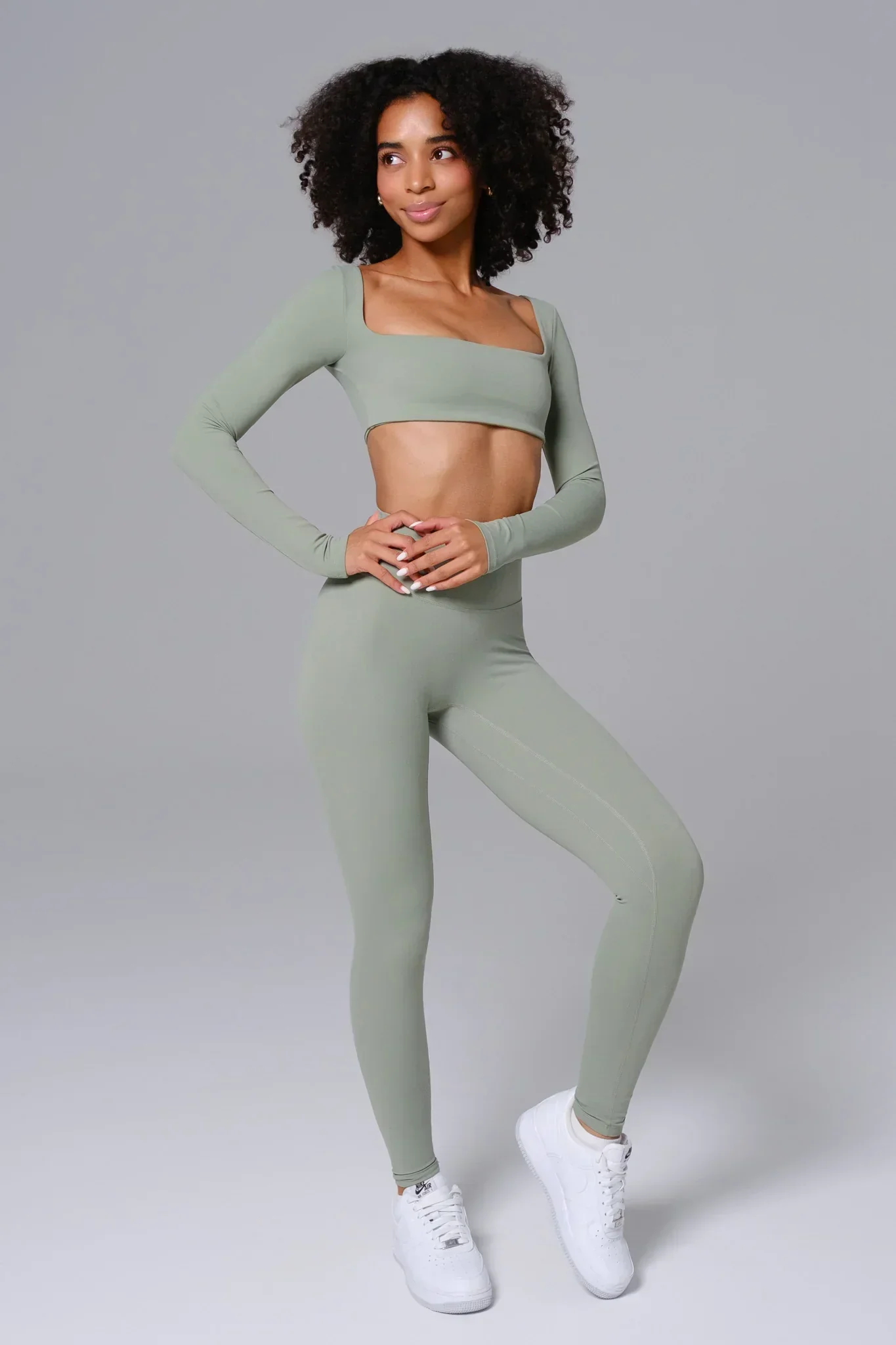 Camila Crop Top - Sage (FINAL SALE) - Image 3
