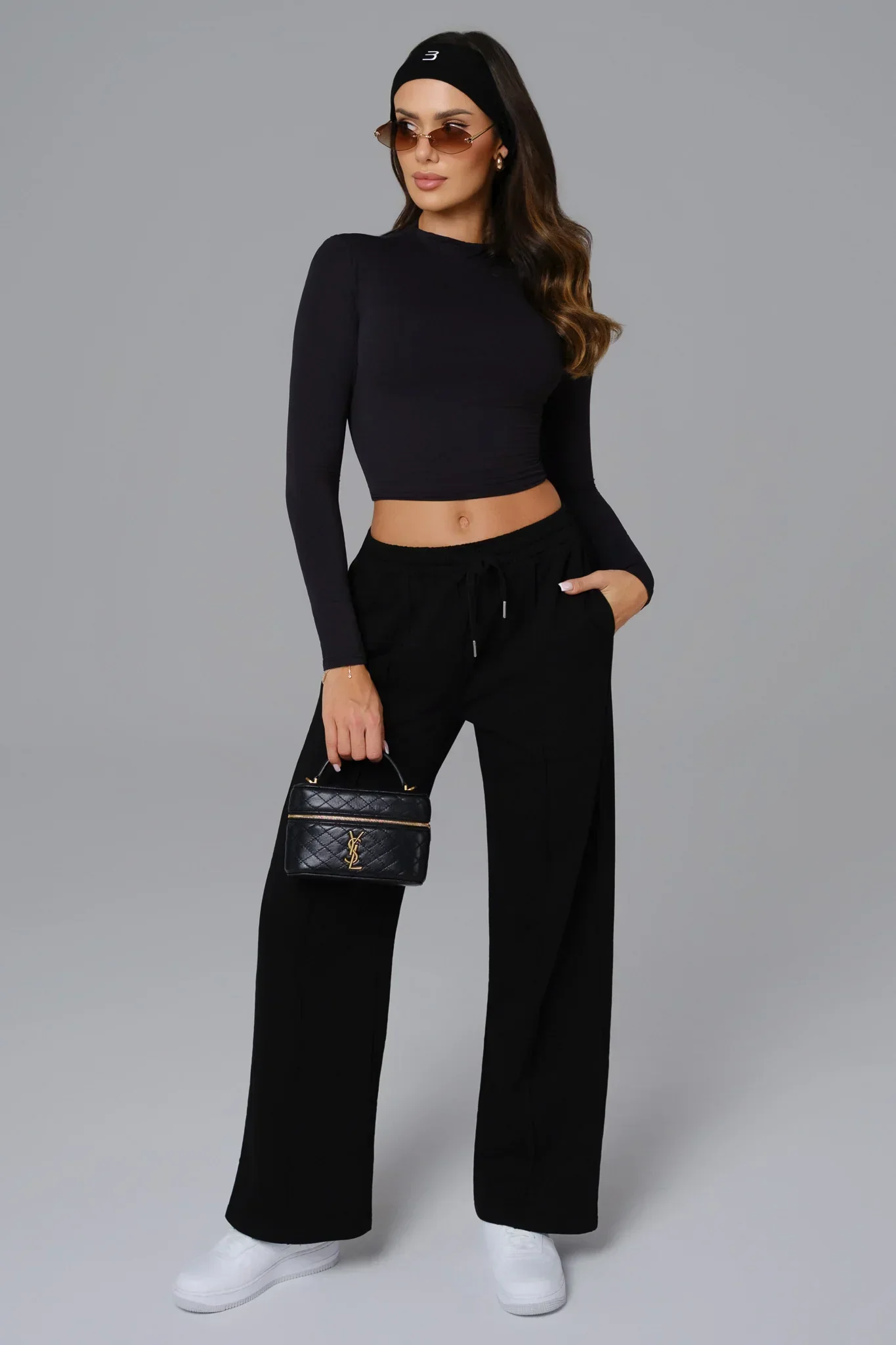 Ellie Long Sleeve Top - Black - Image 6