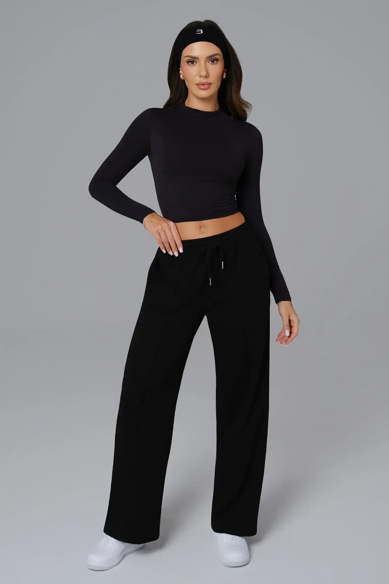 Ellie Long Sleeve Top - Black - Image 3