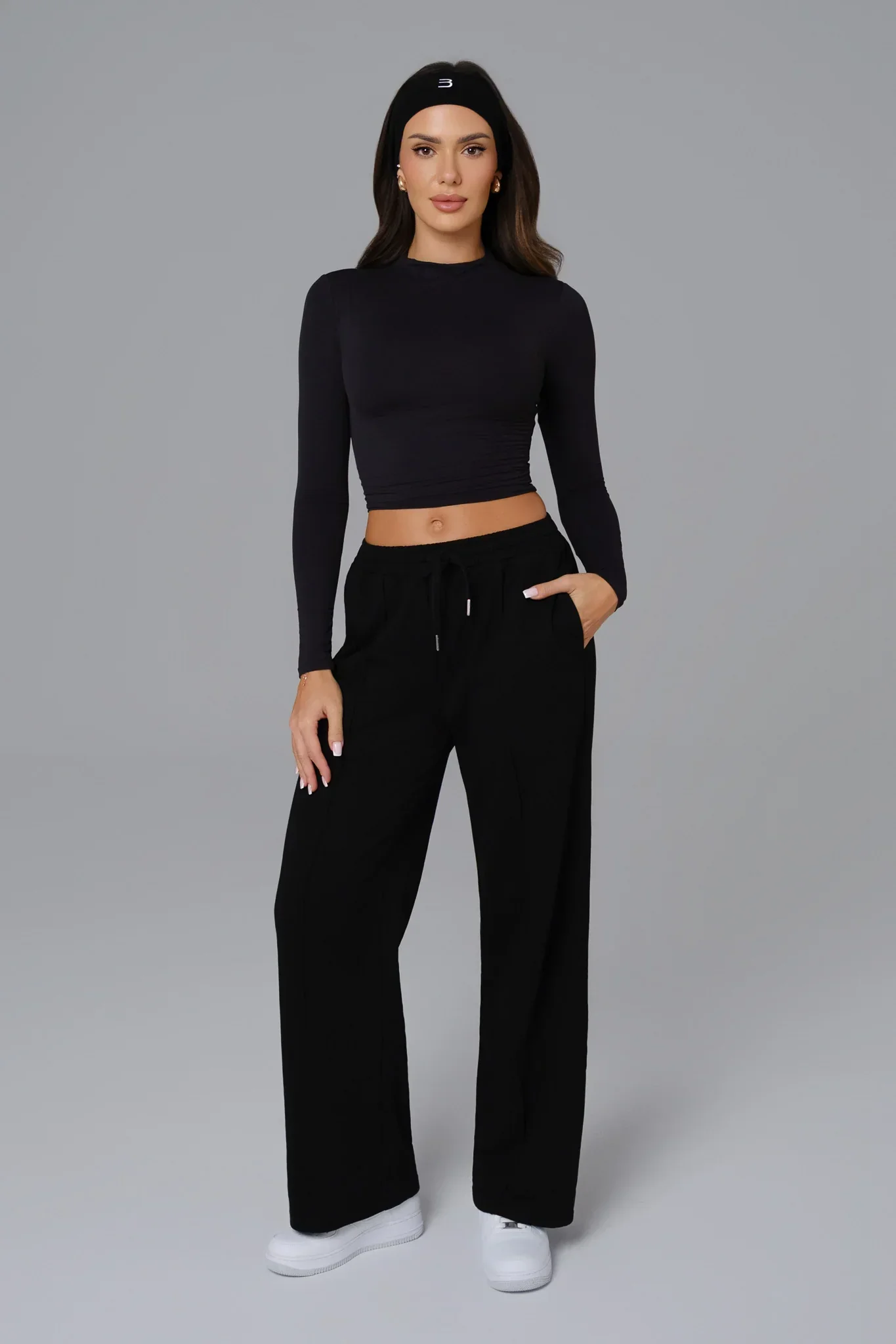 Ellie Long Sleeve Top - Black - Image 5