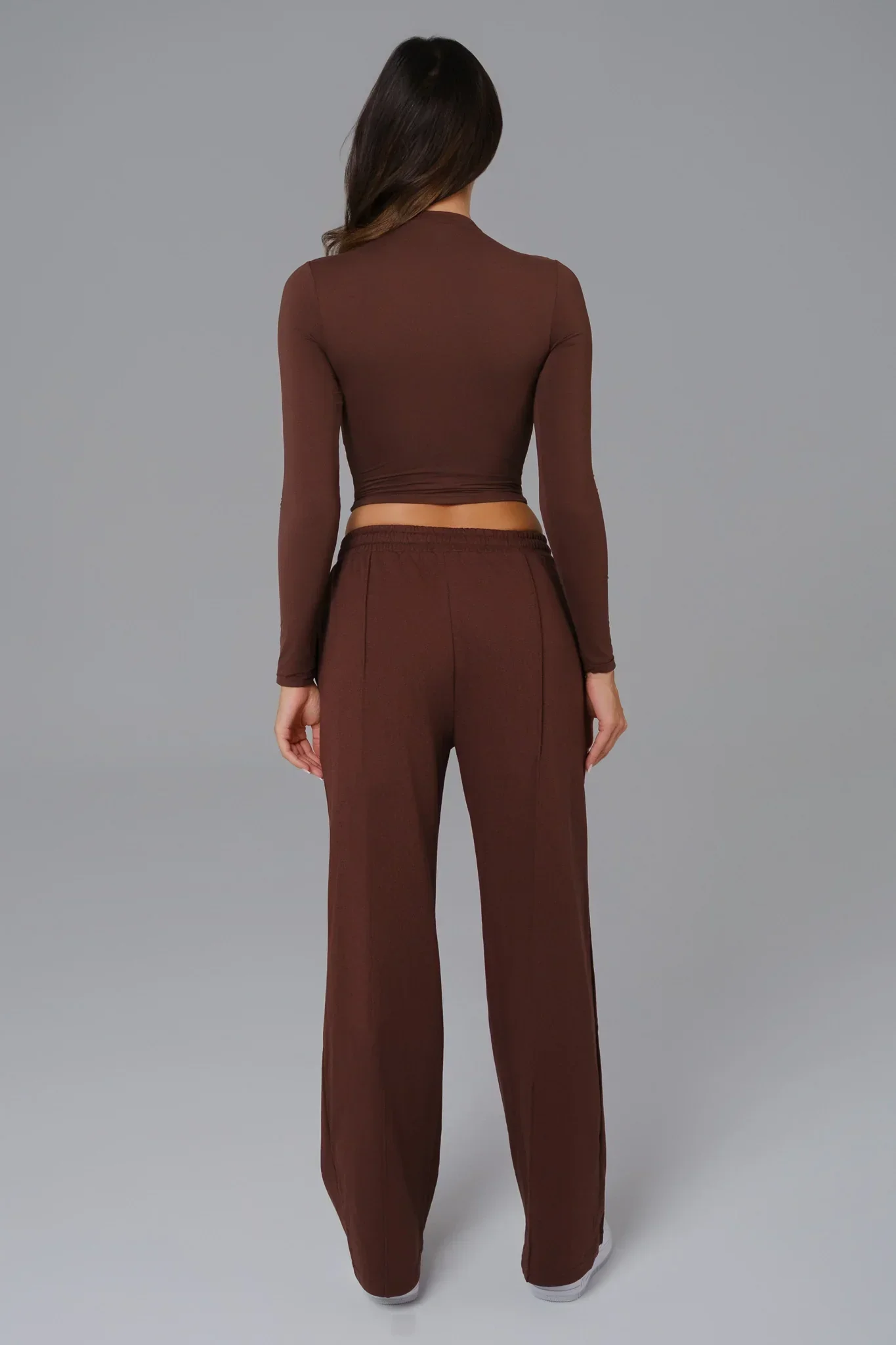 Ellie Long Sleeve Top - Brown - Image 4