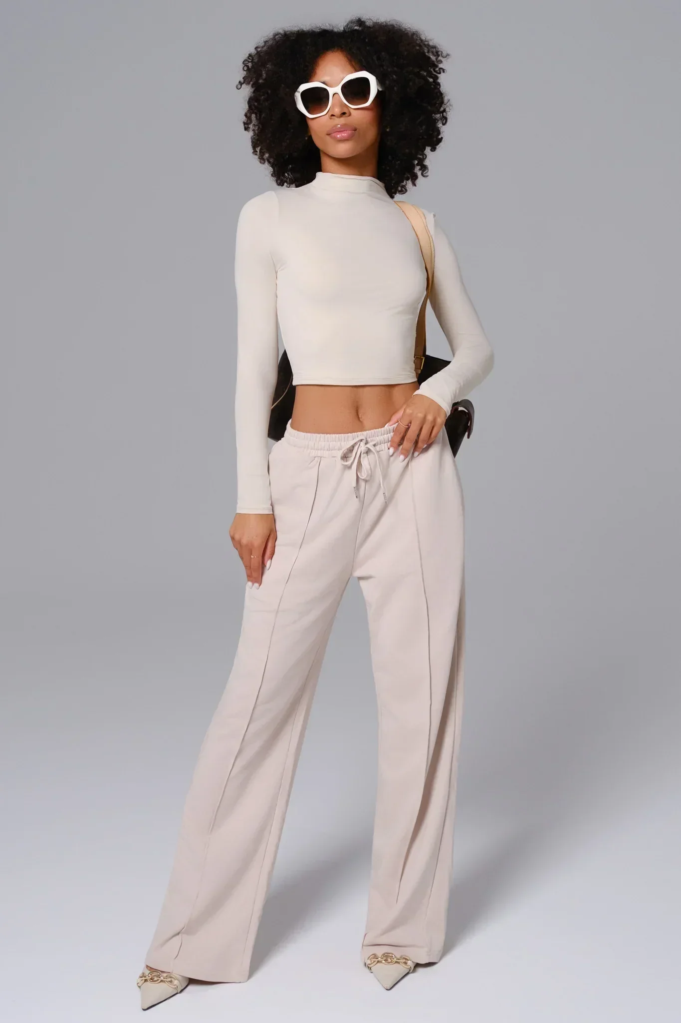 Ellie Long Sleeve Top - Ivory - Image 5