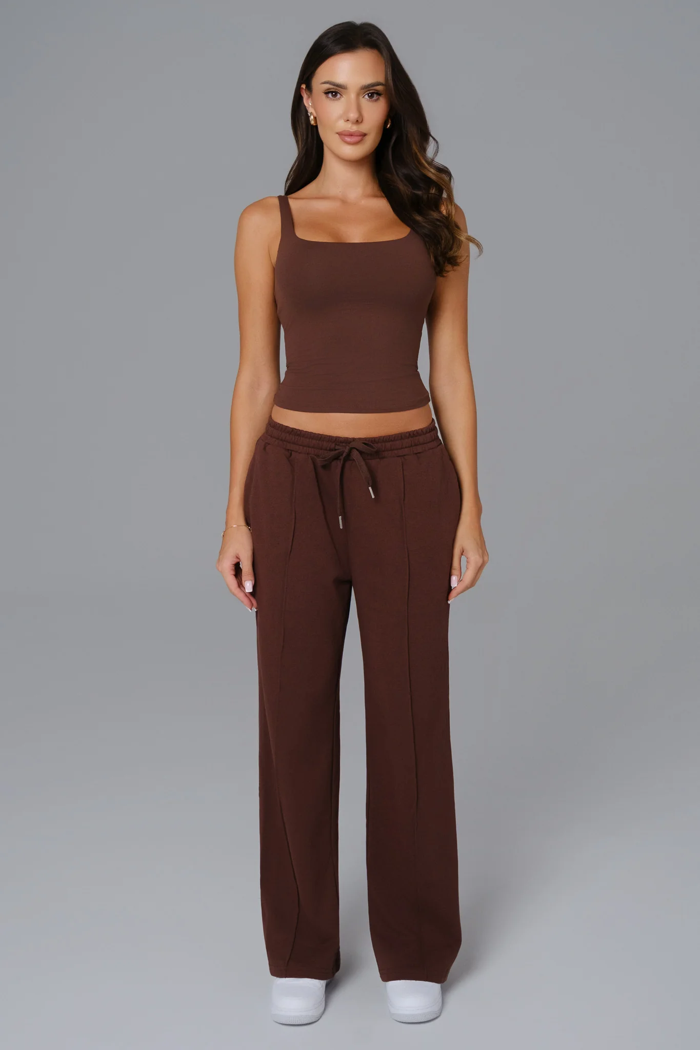 Ellie Sleeveless Set - Brown - Image 4