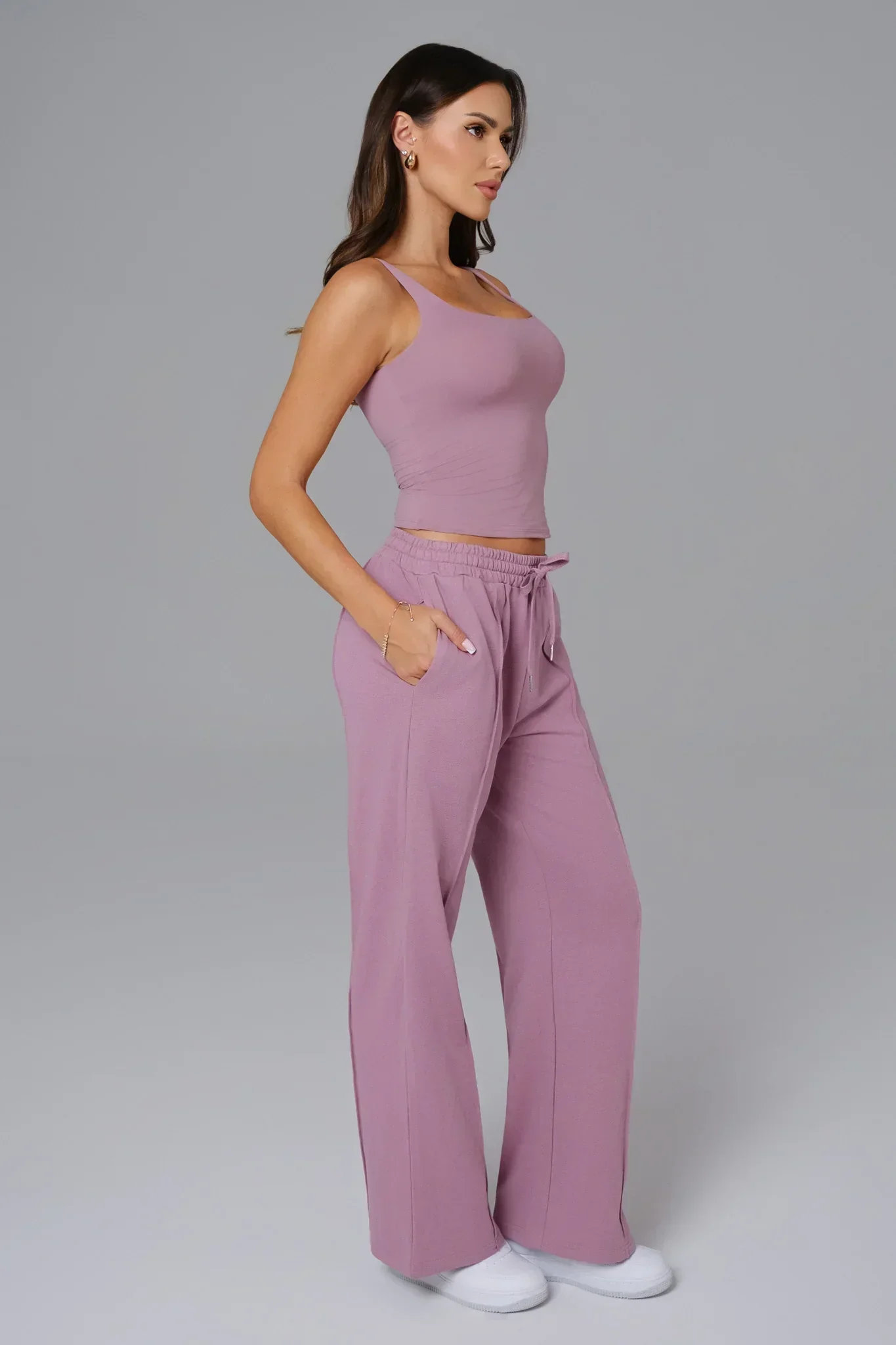Ellie Sleeveless Top - Mauve Mist - Image 5