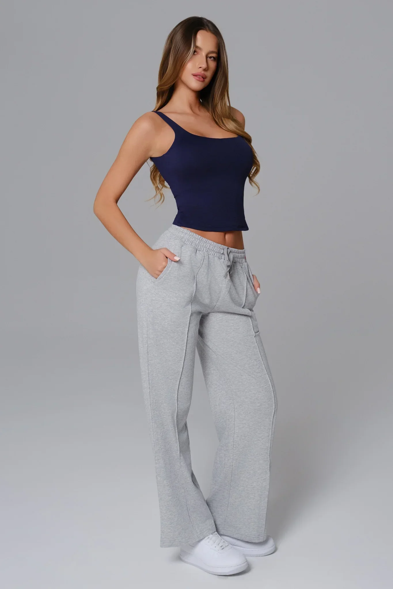 Ellie Sleeveless Top - Deep Navy - Image 5