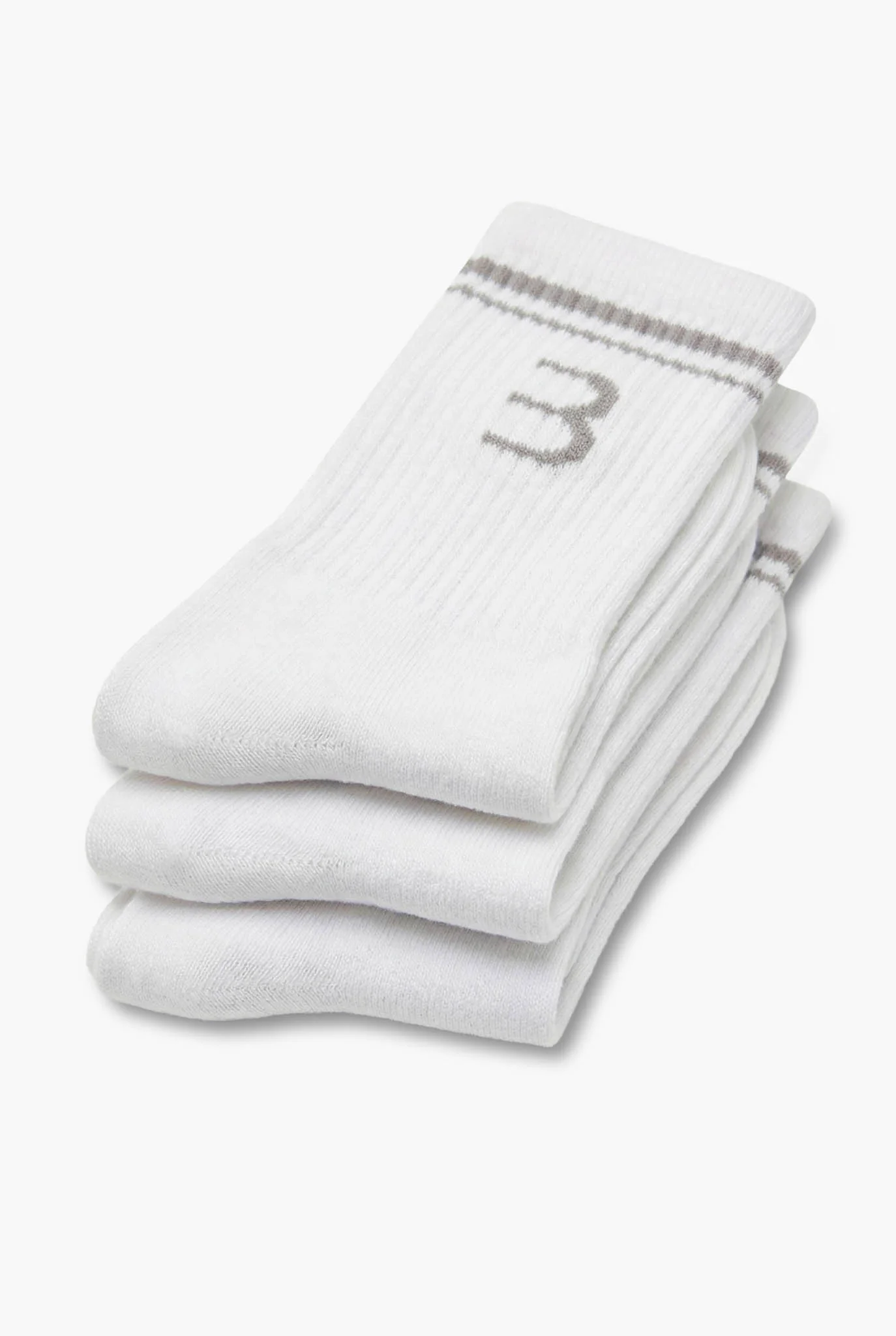 Essential Socks 3-Pack - White/Silver - Image 2
