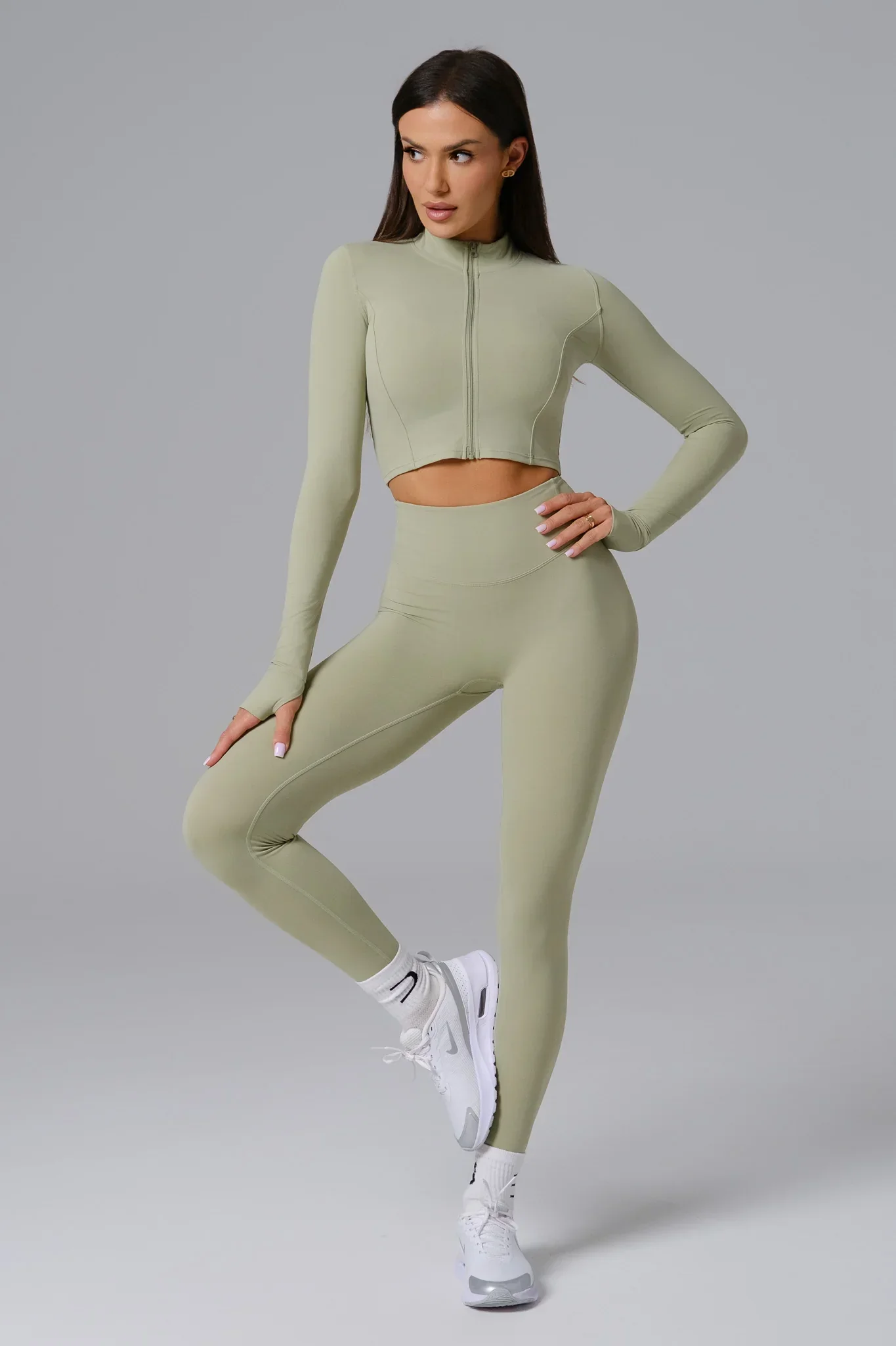 Flex Crop Jacket - Pistachio - Image 5