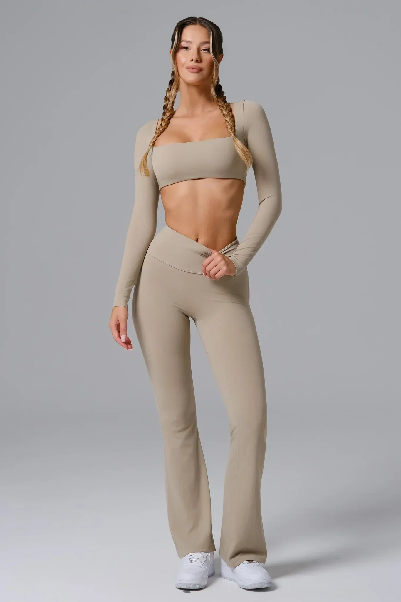 Haven Crop Top - Almond Tan - Image 3