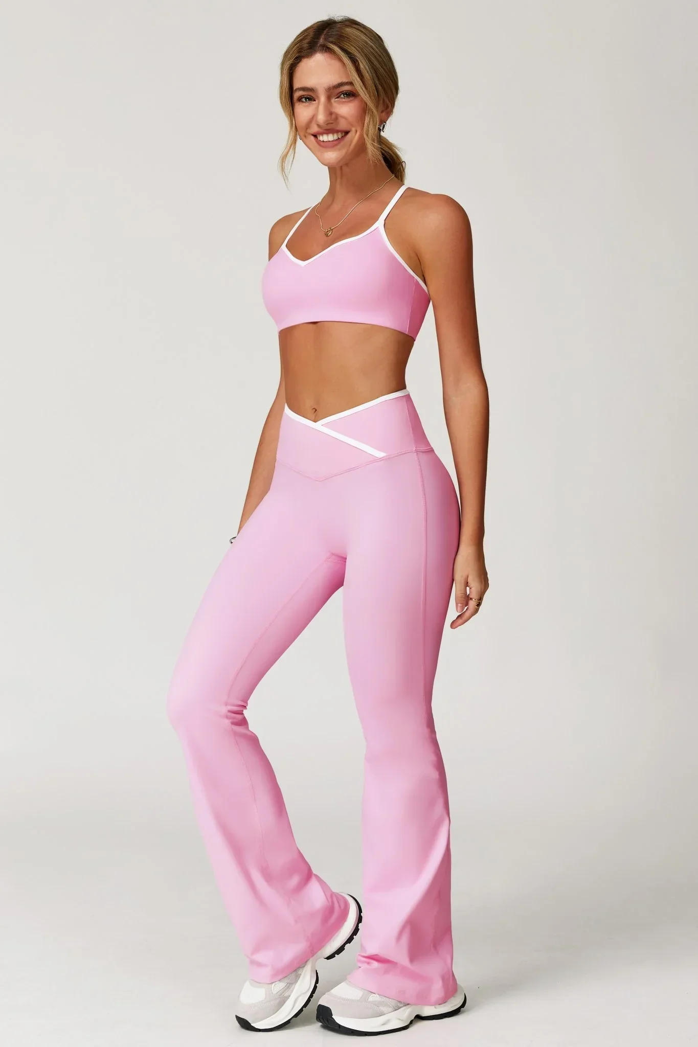 Isabelle Flare Leggings - Pink (FINAL SALE) - Image 6