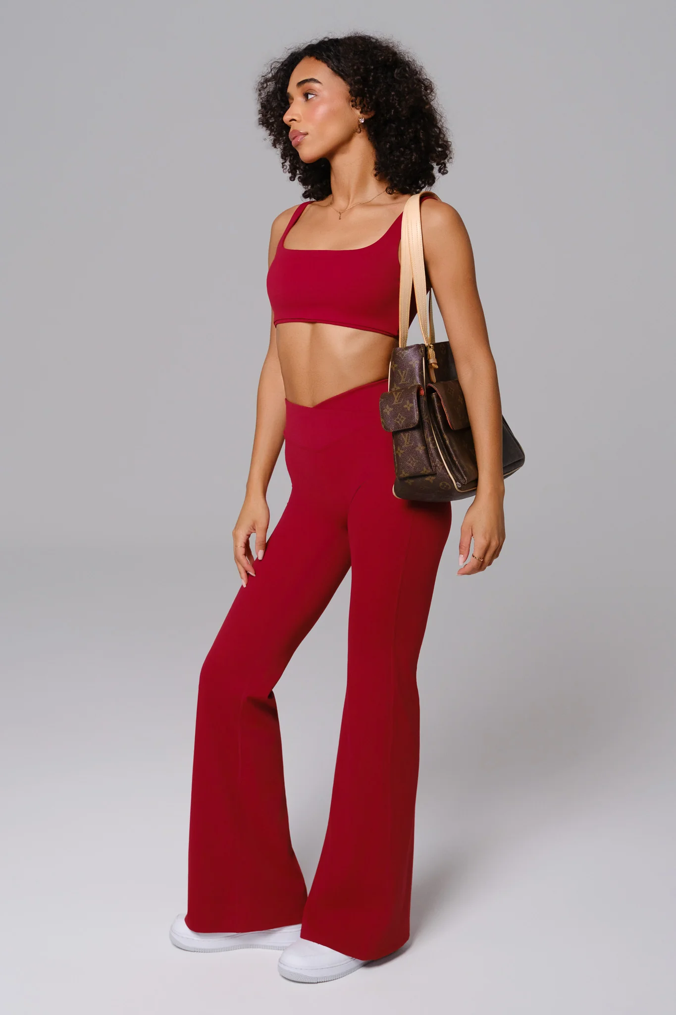 Maeve Flare Leggings - Maroon (FINAL SALE) - Image 5