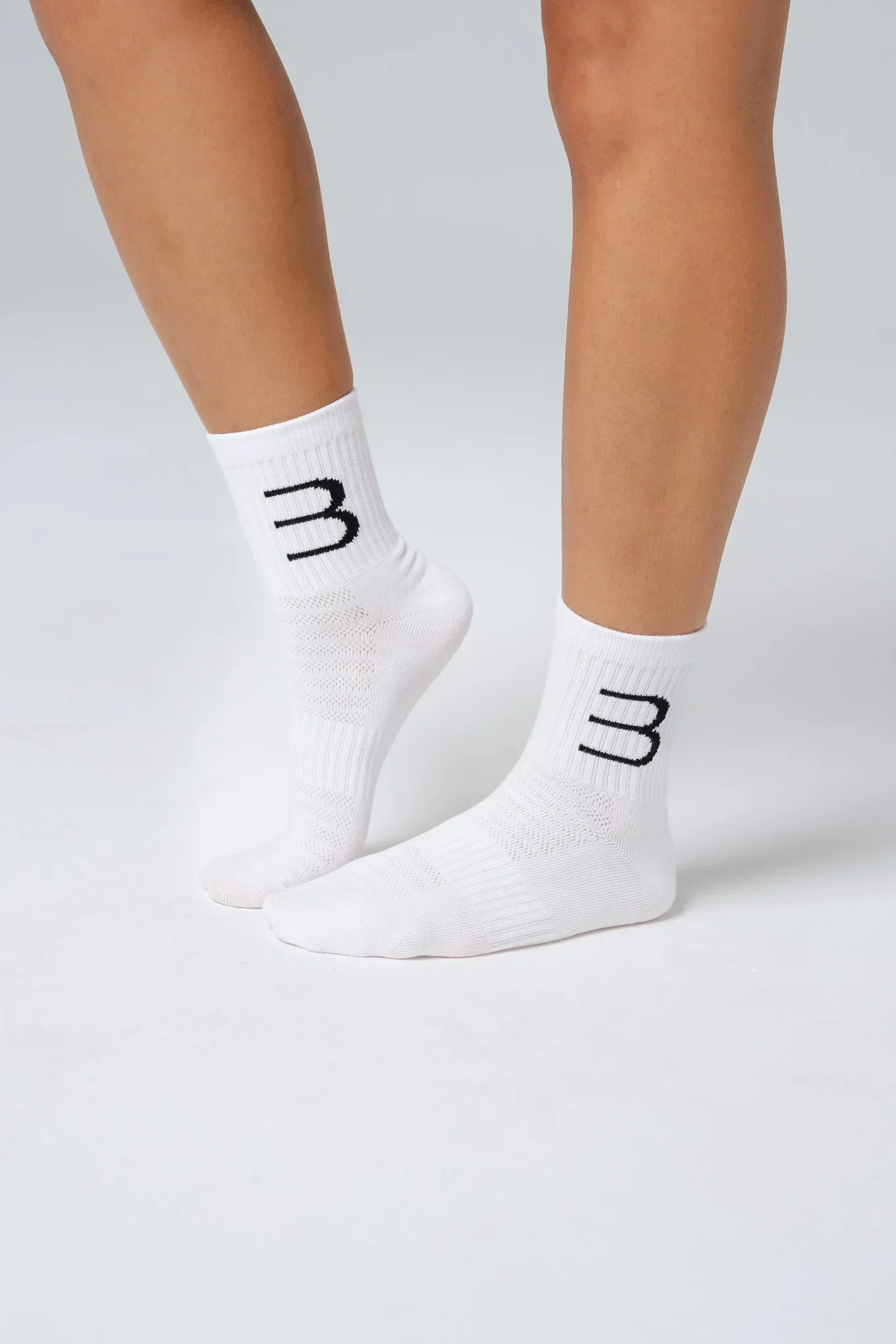 Mid-Crew Socks 3-Pack - White - Image 3