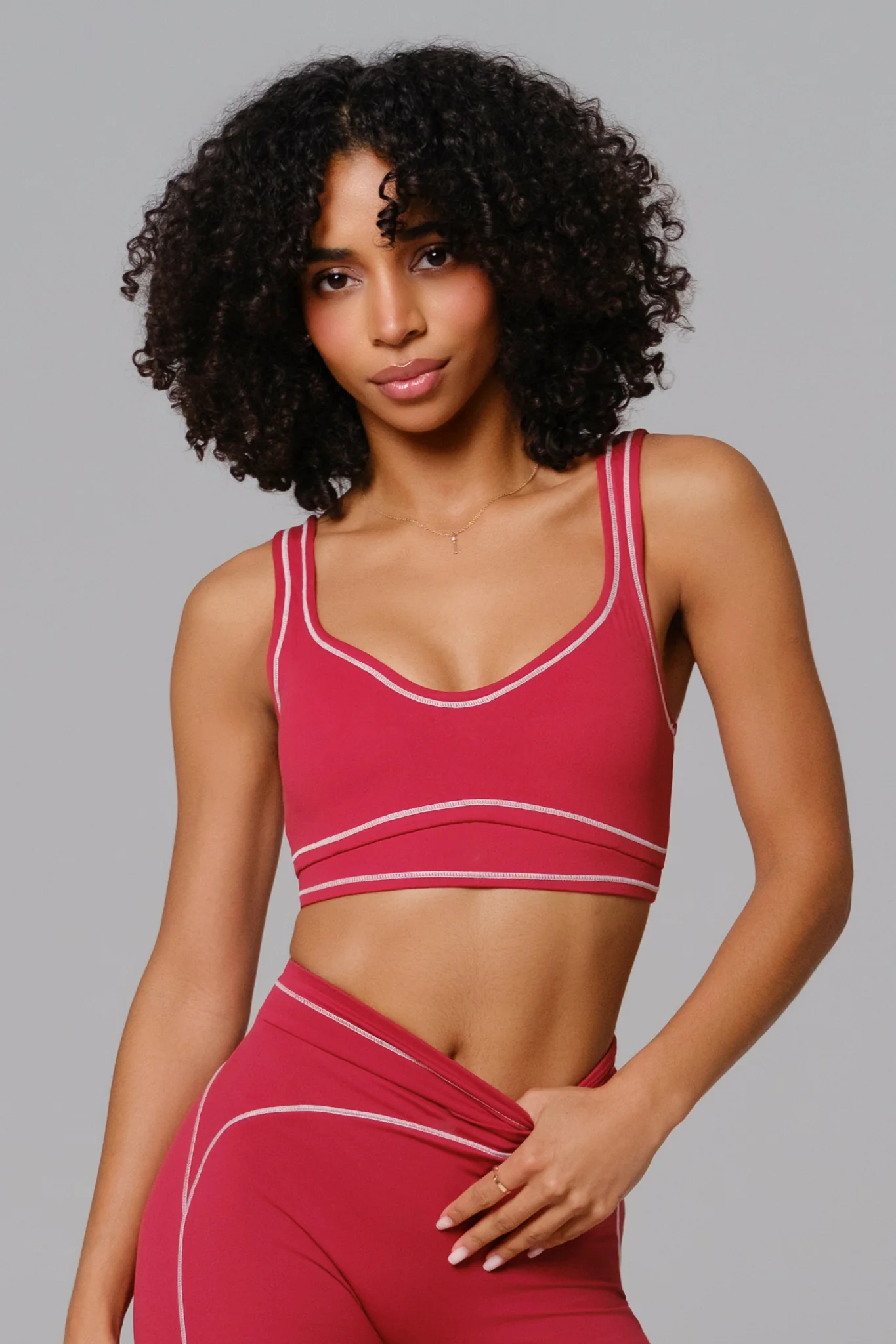 Nadine Shorts Set - Cherry Red - Image 5