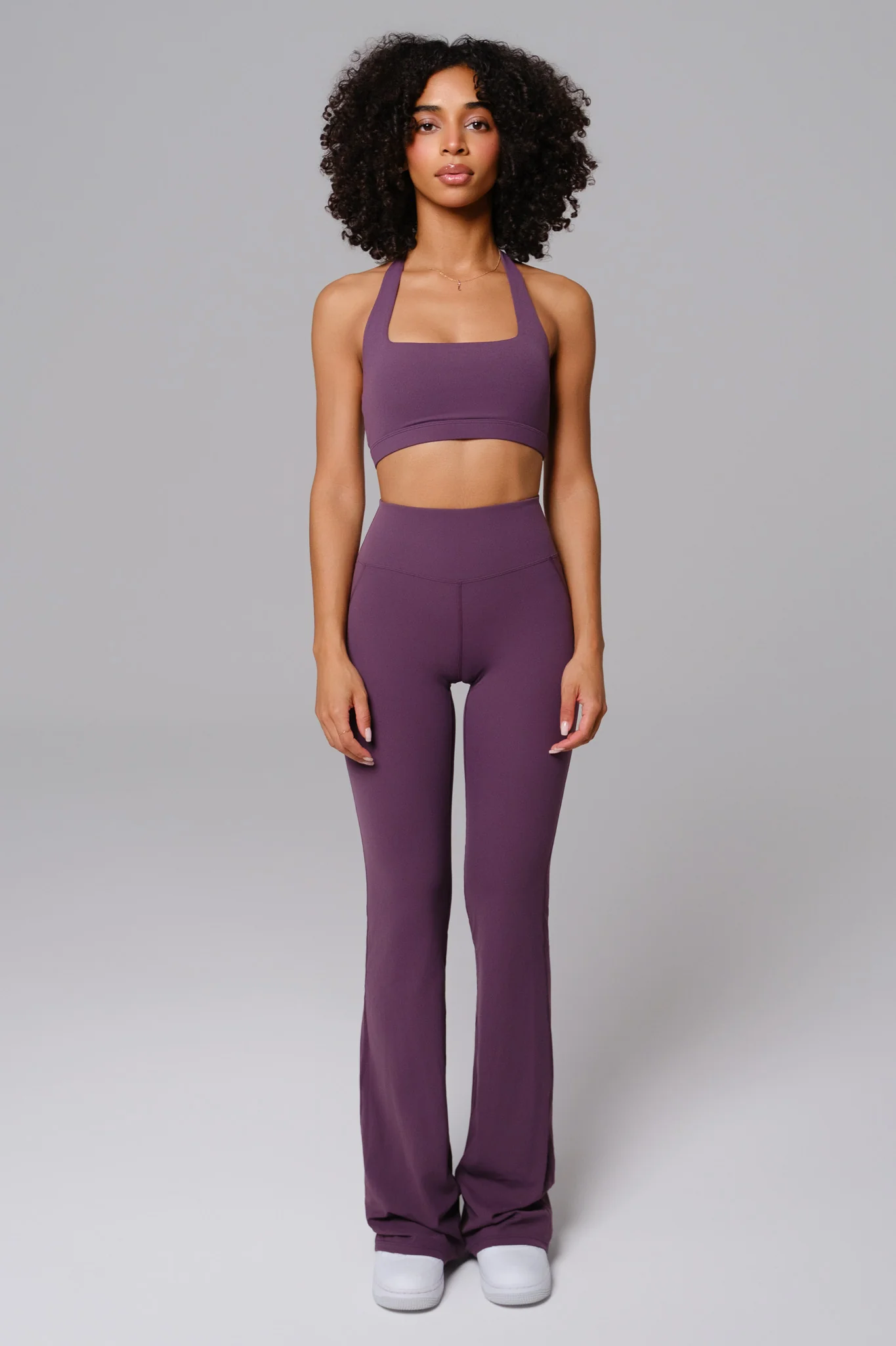Nicole Flare Leggings - Aubergine (FINAL SALE) - Image 6