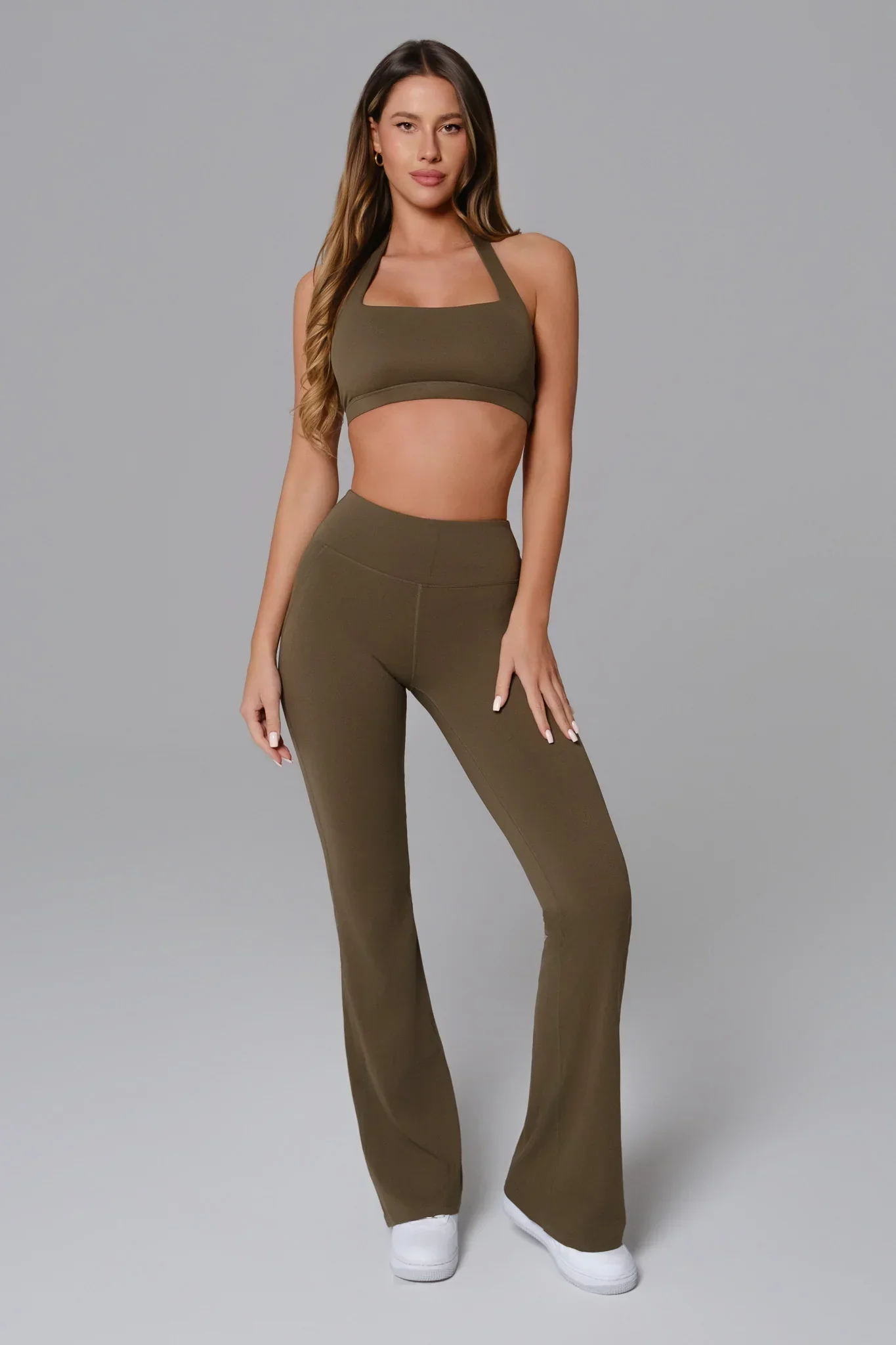 Nicole Flare Leggings - Sagewood (FINAL SALE) - Image 7