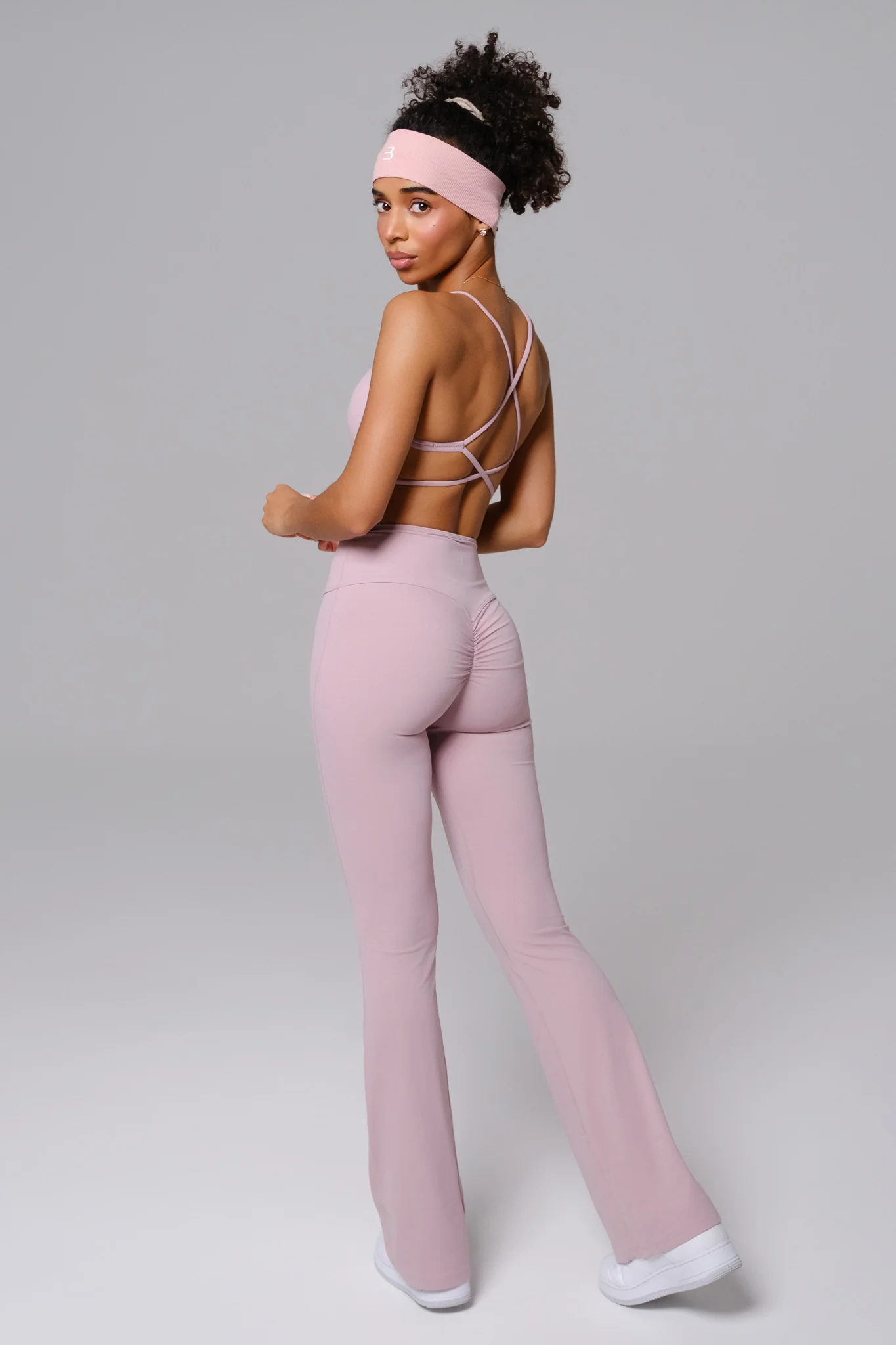 Nicole Strappy Sports Bra - Rose Quartz (FINAL SALE) - Image 4