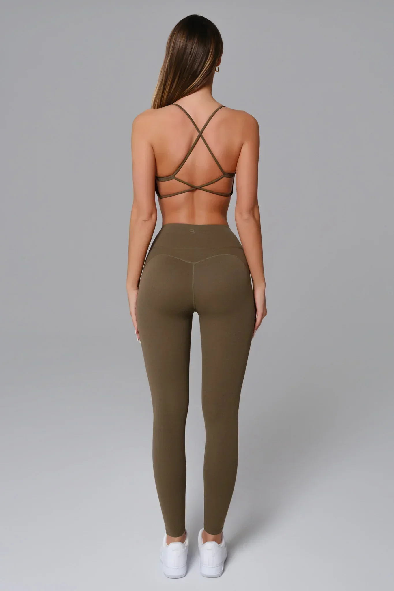 Nicole Strappy Sports Bra - Sagewood (FINAL SALE) - Image 6