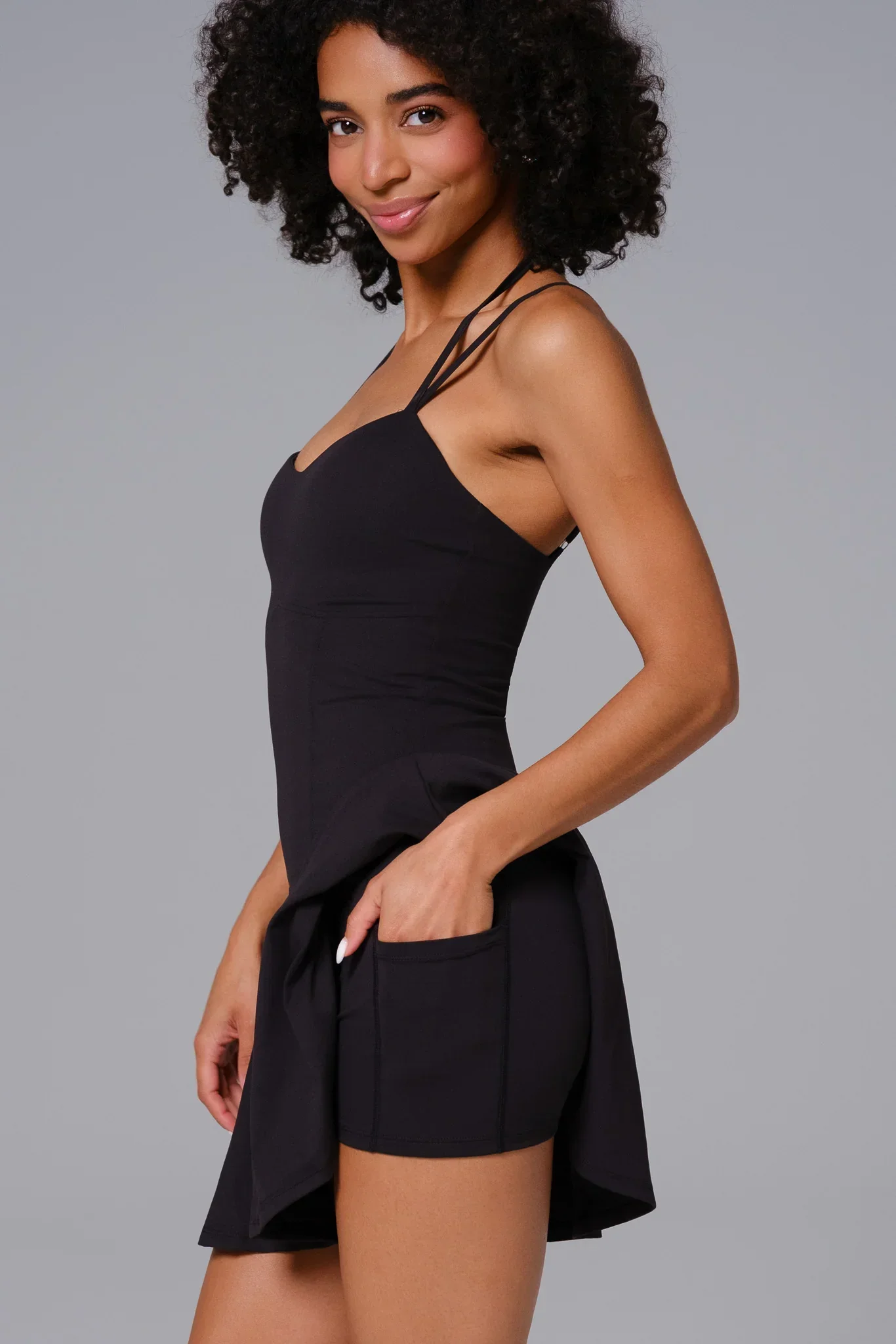Samantha Mini Dress - Black (FINAL SALE) - Image 5