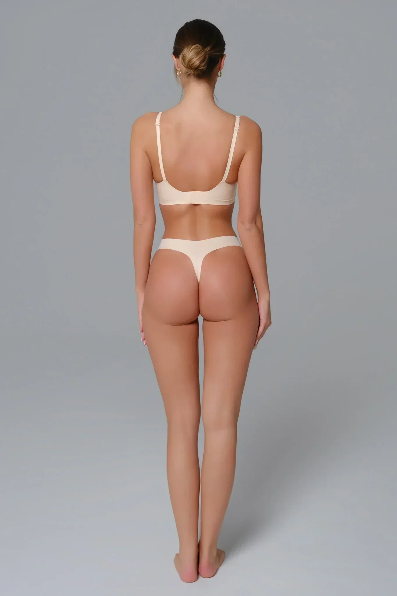 Seamless Plunge Bra - Light Beige - Image 5