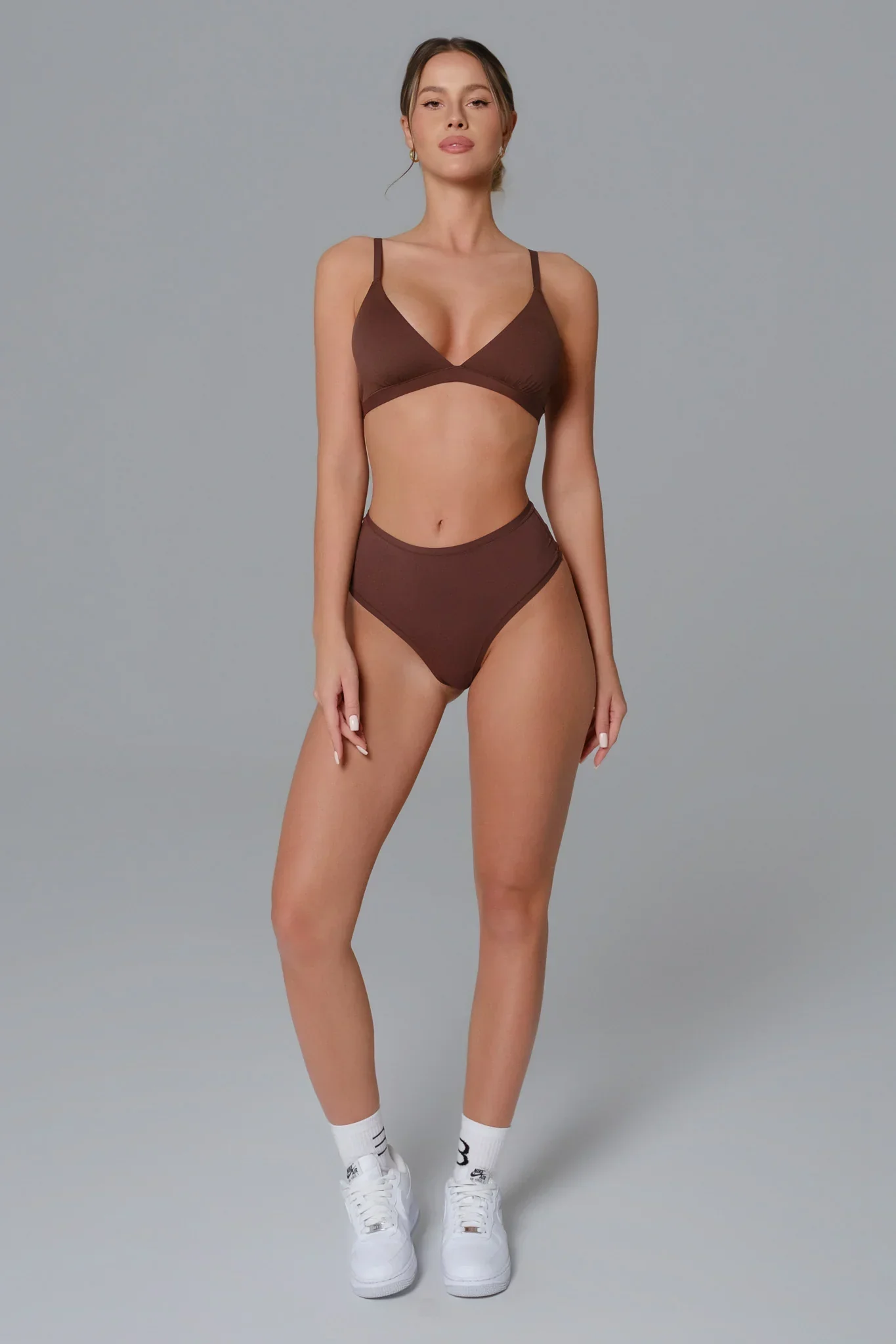 Smooth Plunge Bralette - Mocha - Image 4