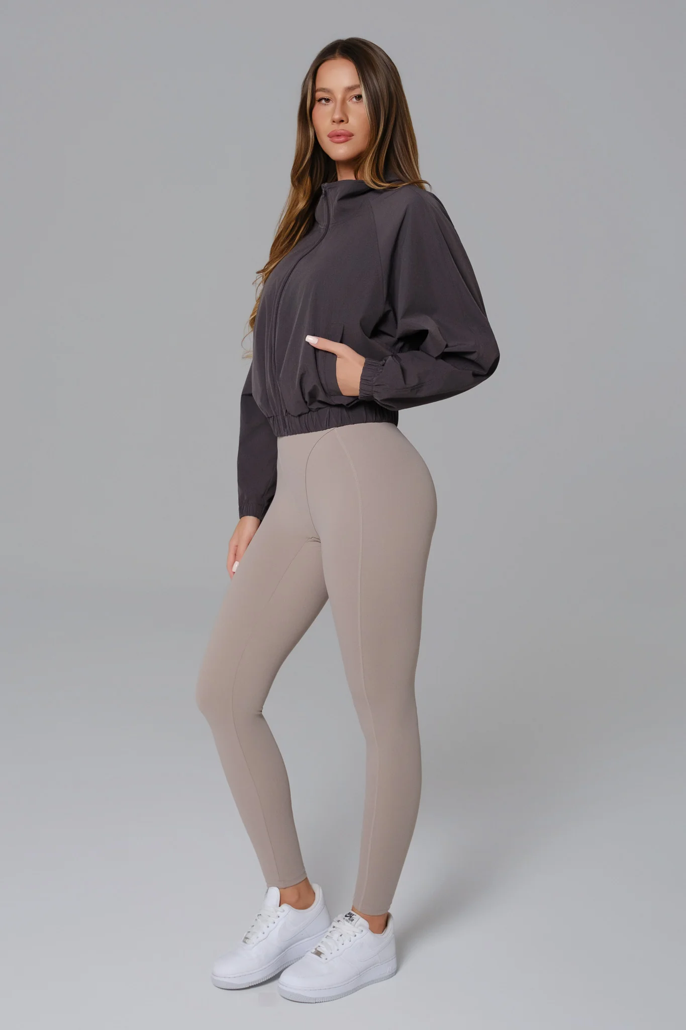 Solana Windbreaker Jacket - Obsidian Gray (FINAL SALE) - Image 4