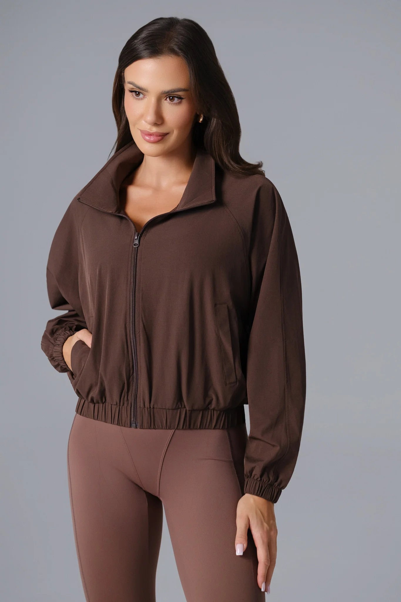 Solana Windbreaker Jacket - Russet Brown (FINAL SALE) - Image 3