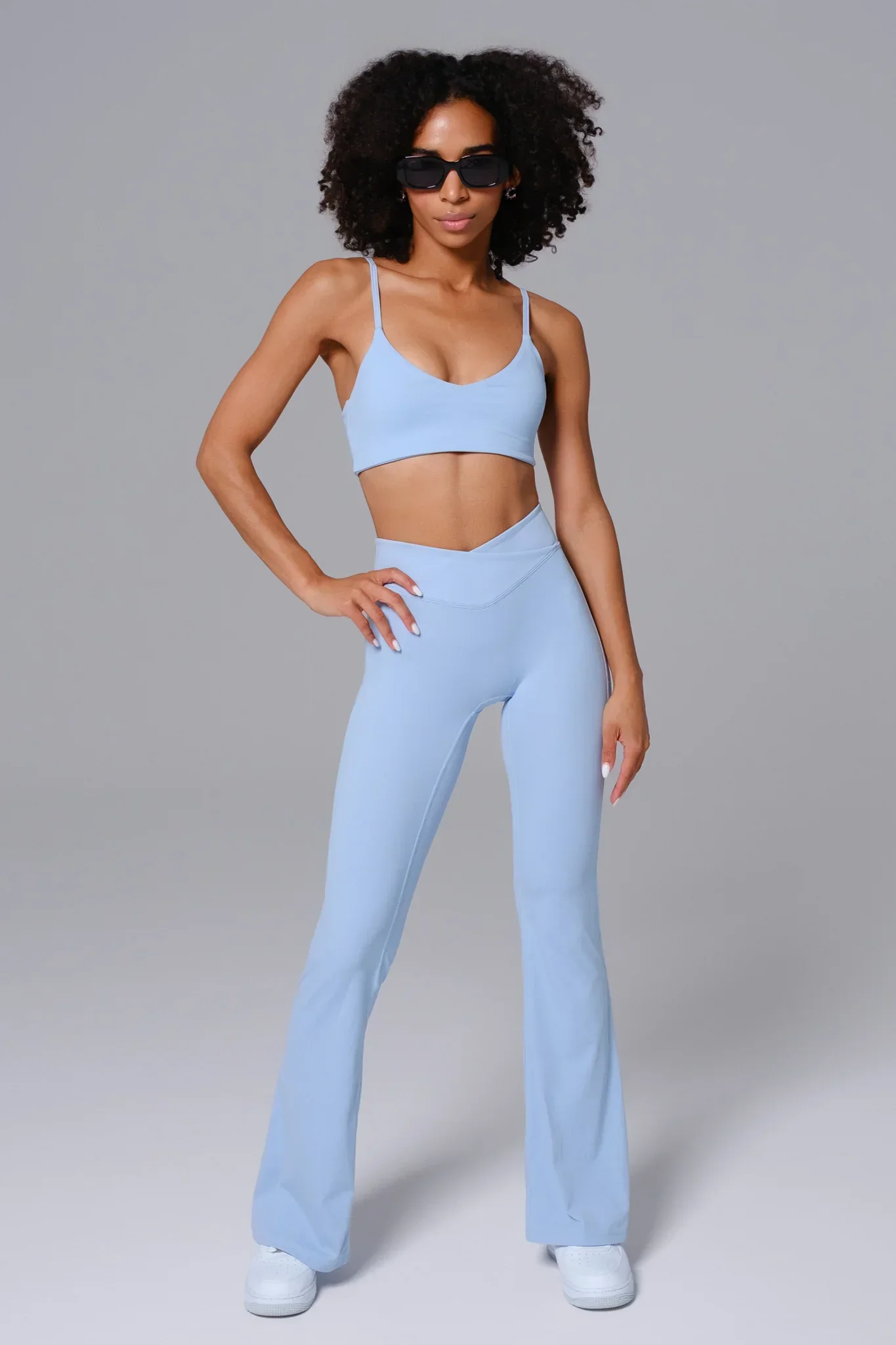 Zoe Flare Leggings - Periwinkle (FINAL SALE) - Image 3