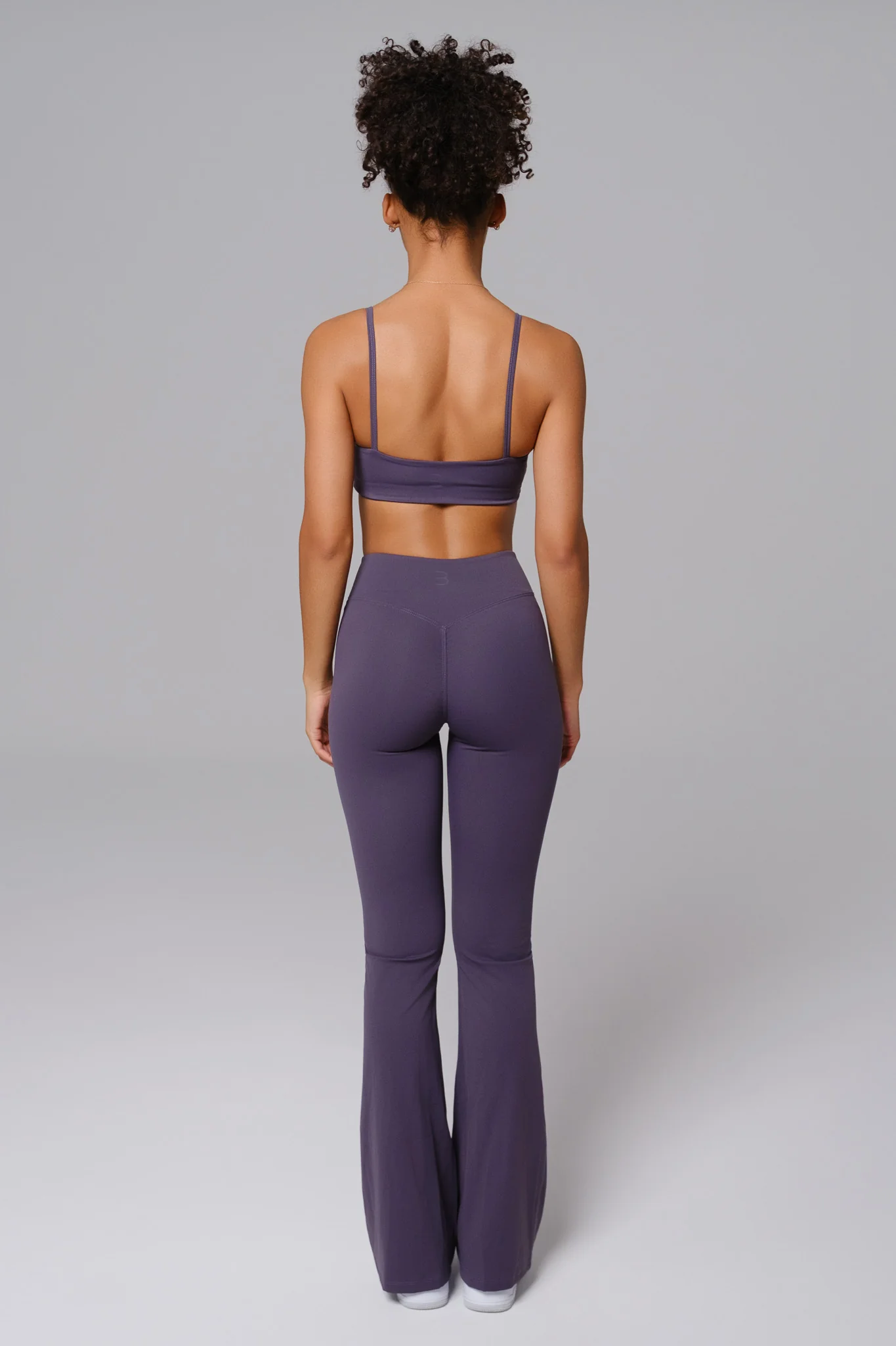 Zoe Flare Leggings - Charcoal Navy (FINAL SALE) - Image 4